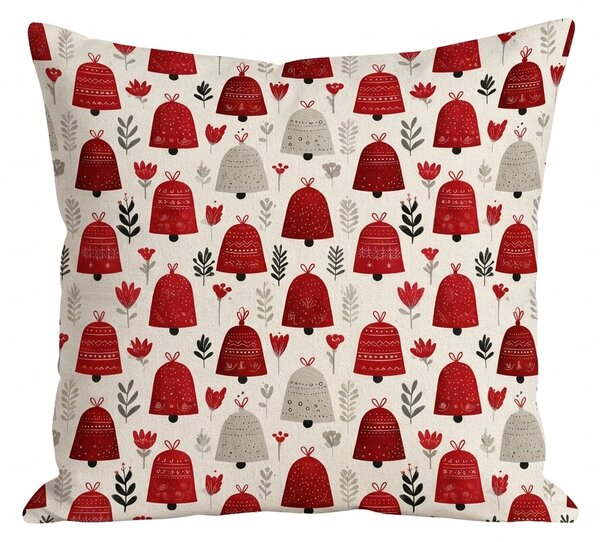 Pamučna jastučnica CHRISTMAS BELLS 45x45 cm, šarena