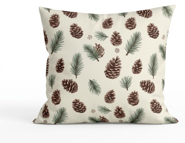 Pamučna jastučnica PINE CONES 45x45 cm, šarena