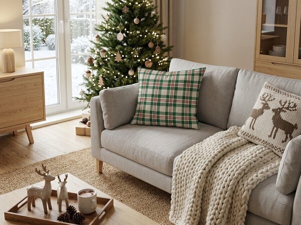 Pamučna jastučnica WINTER PLAID 45x45 cm, šarena