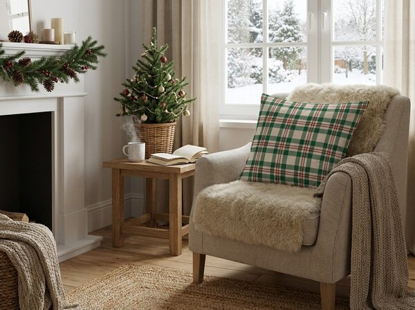 Pamučna jastučnica WINTER PLAID 45x45 cm, šarena