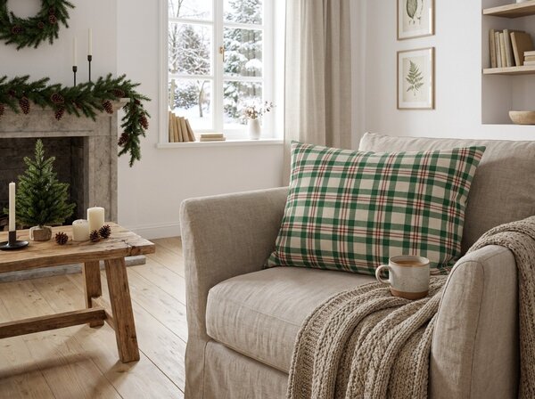 Pamučna jastučnica WINTER PLAID 50x70 cm, šarena