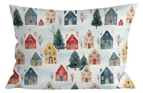 Pamučna jastučnica WINTER VILLAGE 50x70 cm, šarena