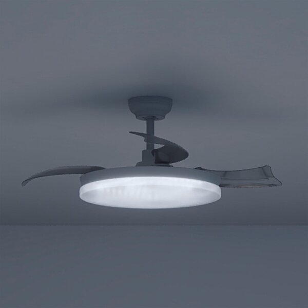 Philips Solr LED stropni ventilator, bijeli, DC, tih, CCT, prigušiva, Bijela, Dnevni boravak/blagovaonica, Metal