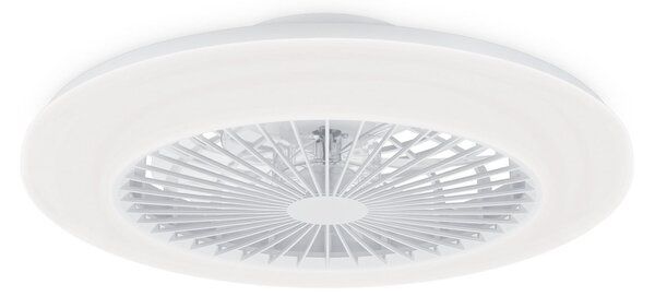 Philips Amigo LED stropni ventilator, bijeli, 58 cm, CCT, DC, prigušiva, Bijela, Dnevni boravak/blagovaonica, Plastika