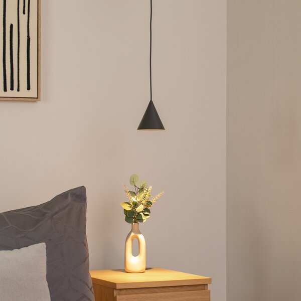 Nowodvorski Lighting ZENITH viseća svjetiljka, tamnosiva, Ø 11 cm, metalna, GU10, prigušiva, Sivo, Dnevni boravak/blagovaonica, Metal