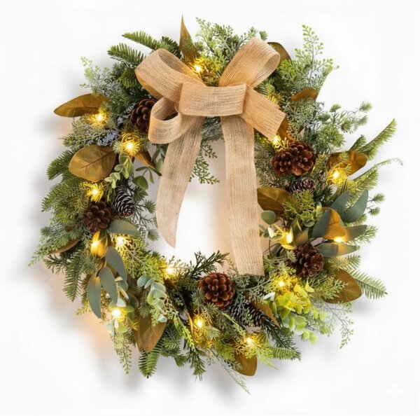 Božićni vijenac za vrata WINTER GREEN Ø 45 cm