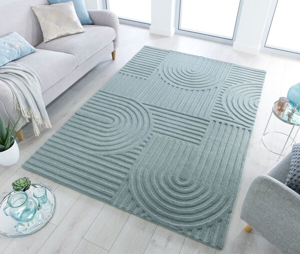 Tirkizni ručno rađen vunen tepih 200x290 cm Zen Garden – Flair Rugs