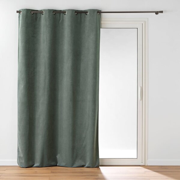 Kaki zelena zavjesa od samta 140x260 cm Olympe – douceur d'intérieur
