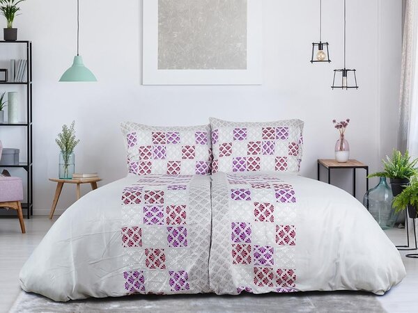 Posteljina od mikrosatena VELLARI, svijetlosiva Dimenzije posteljine: 70 x 90 cm | 140 x 200 cm