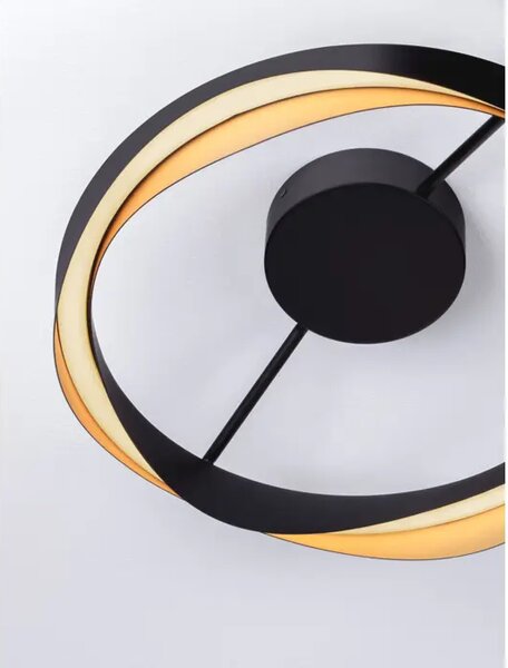 RADON PLAFONJERA LED/3000K/40W/1244Lm/CRNA & GOLD NL9186950