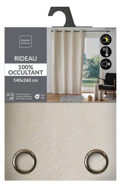 Bež zavjesa od samta 140x260 cm Olympe – douceur d'intérieur