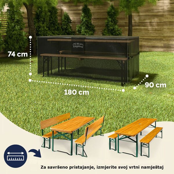 Zaštitna cerada za pivski set BEER COVER, 180x90x74cm, antracit Kingsleeve