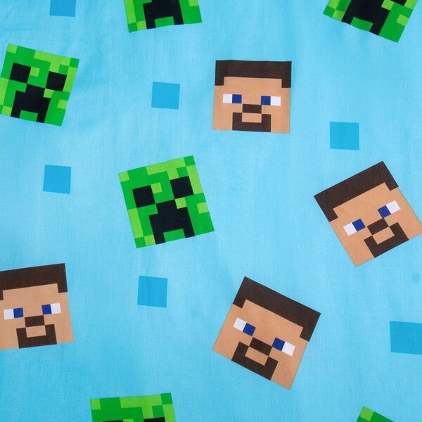 Pamučna dječja posteljina sa svjetlećim efektom za krevet za jednu osobu 140x200 cm Minecraft "Jungle Fight" – Jerry Fabrics