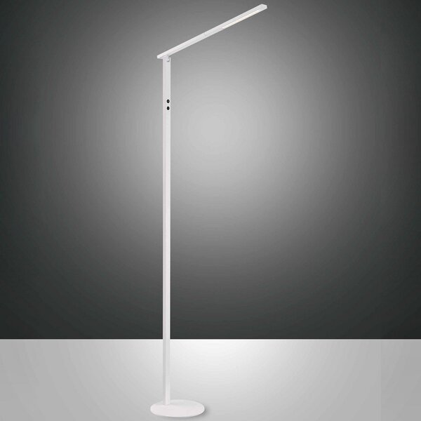 Fabas Luce LED podna lampa Ideal, jedna žarulja, CCT, bijela, prigušiva, Bijela, Dnevni boravak/blagovaonica, Metal