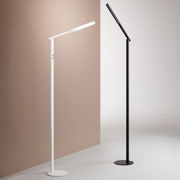 Fabas Luce LED podna lampa Ideal, jedna žarulja, CCT, bijela, prigušiva, Bijela, Dnevni boravak/blagovaonica, Metal