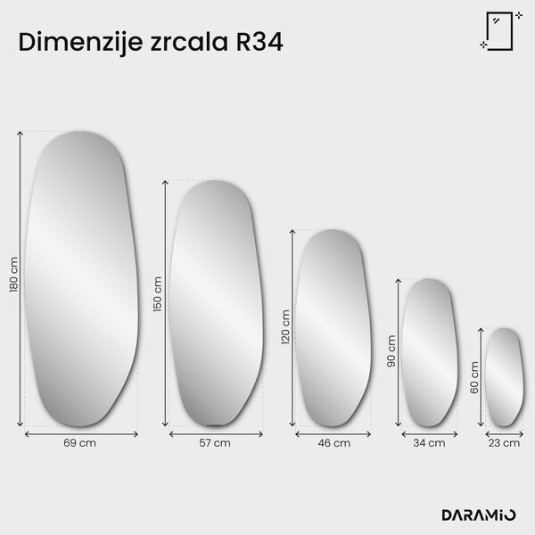 Brončano ogledalo Pure R34