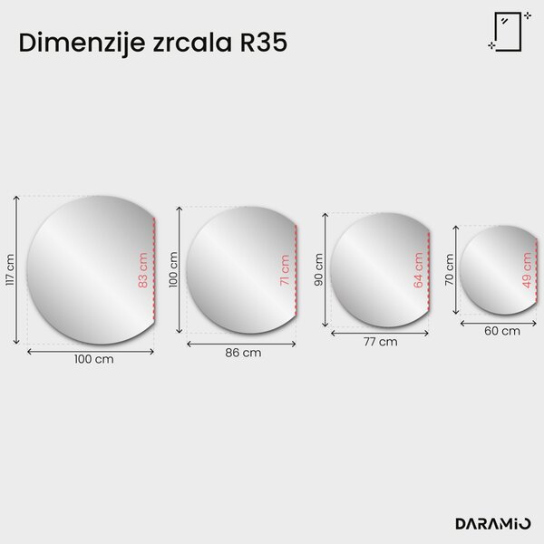 Brončano ogledalo Pure R35
