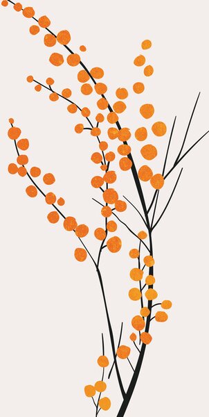 Ilustracija Wild Berries, Kubistika, (26.7 x 40 cm)