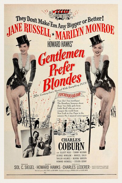 Ilustracija Gentlemen Prefer Blondes / Marilyn Monroe