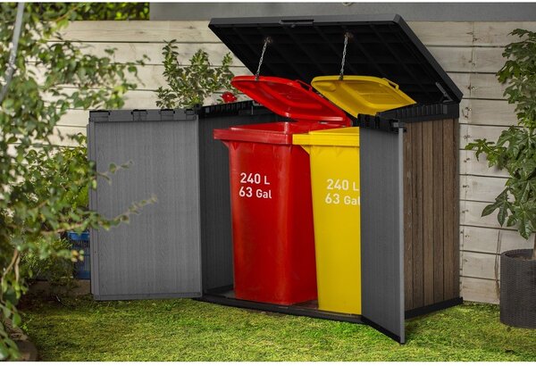 Tamno smeđa plastična vrtna kutija za pohranu Deco – Keter