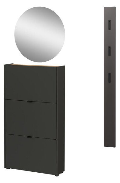 Antracitno sivi set za hodnik 101x200x22 cm Ameca – Germania