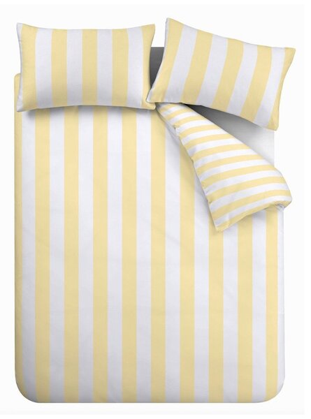 Žuta 3-dijelna posteljina za bračni krevet/za produženi krevet 230x220 cm Cove Stripe – Catherine Lansfield
