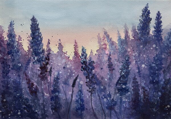 Fotografija Purple field, Monica Lindblom, (40 x 26.7 cm)