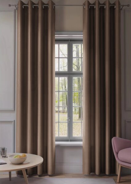 2x Svijetlo smeđa zavjesa OXFORD 140x250 cm