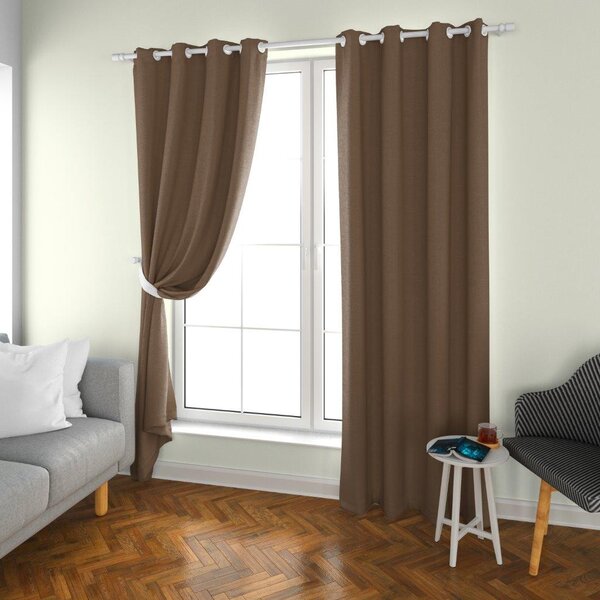 2x Svijetlo smeđa zavjesa OXFORD 140x250 cm