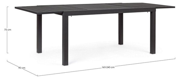 Vrtni stol aluminijski 90x160 cm Hilde – Bizzotto