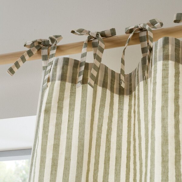 Zelena zavjesa 140x183 cm Zanzibar Woven Stripe – Pineapple Elephant