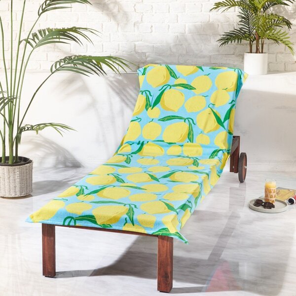 Pamučan ručnik za plažu 92x180 cm Lemons Lounger – Catherine Lansfield