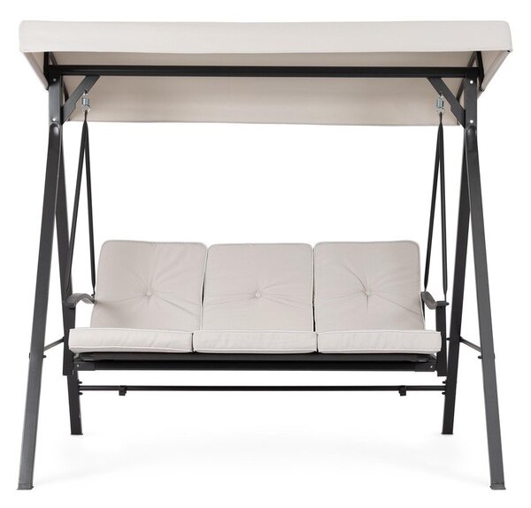 Antracitno siva/bež metalna vrtna ljuljačka Taurus – Bizzotto