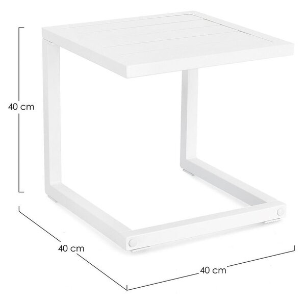 Vrtni stolić aluminijski 40x40 cm Hilde – Bizzotto
