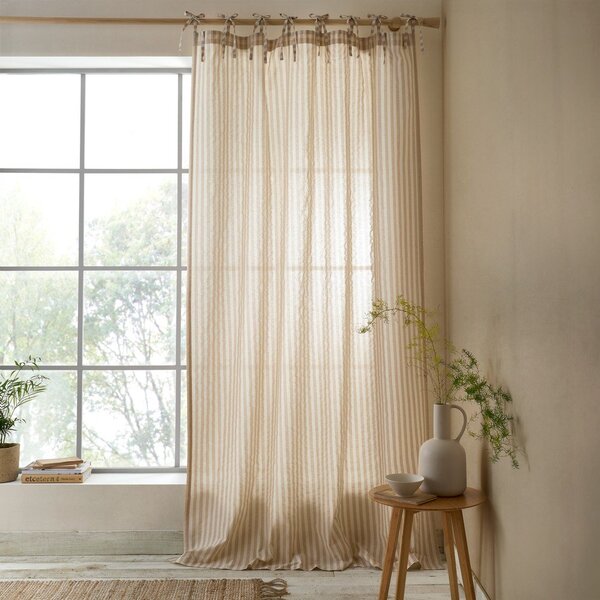 Bež zavjesa 140x183 cm Zanzibar Woven Stripe – Pineapple Elephant