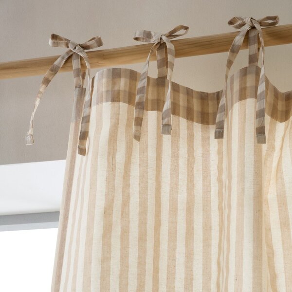 Bež zavjesa 140x183 cm Zanzibar Woven Stripe – Pineapple Elephant