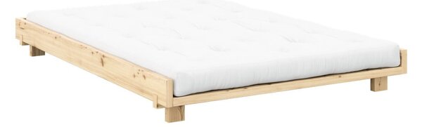 Bračni krevet od masivnog bora s podnicom 180x200 cm u prirodnoj boji Social Bed – Karup Design