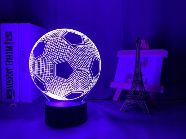 Usb led rgb 3d ukrasna lampa daljinski upravljač za nogometnu loptu