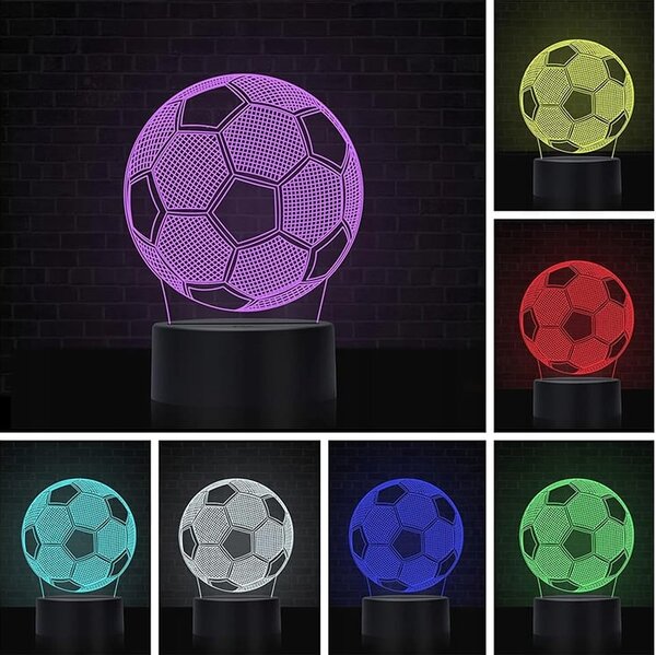 Usb led rgb 3d ukrasna lampa daljinski upravljač za nogometnu loptu