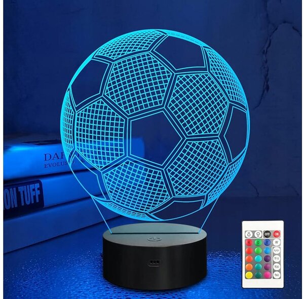 Usb led rgb 3d ukrasna lampa daljinski upravljač za nogometnu loptu