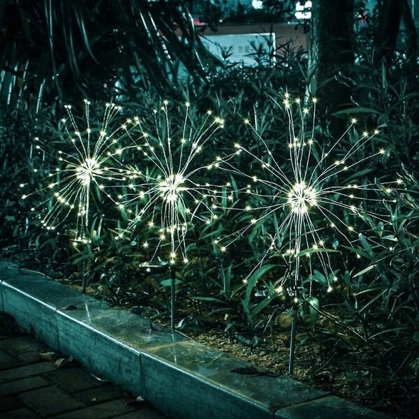 Set 2x LED hladno bijela solarna ukrasna lampa fontana fiberglass 89cm