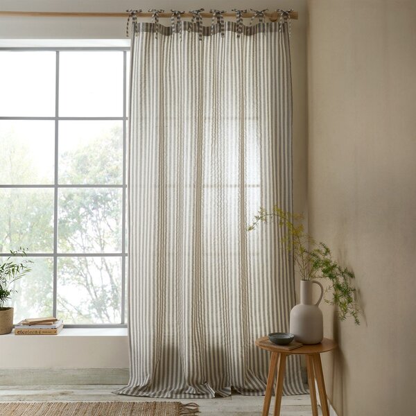 Siva zavjesa 140x183 cm Zanzibar Woven Stripe – Pineapple Elephant