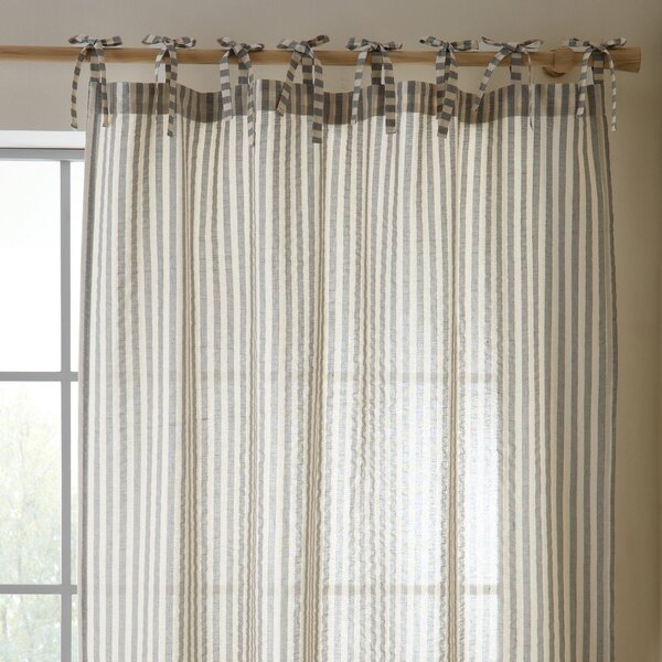 Siva zavjesa 140x183 cm Zanzibar Woven Stripe – Pineapple Elephant