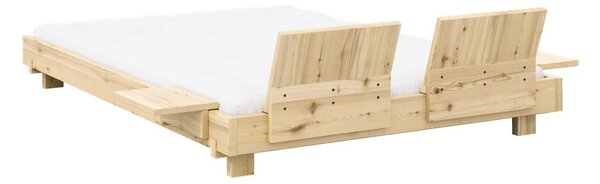 Bračni krevet od masivnog bora s podnicom 140x200 cm u prirodnoj boji Social Bed – Karup Design