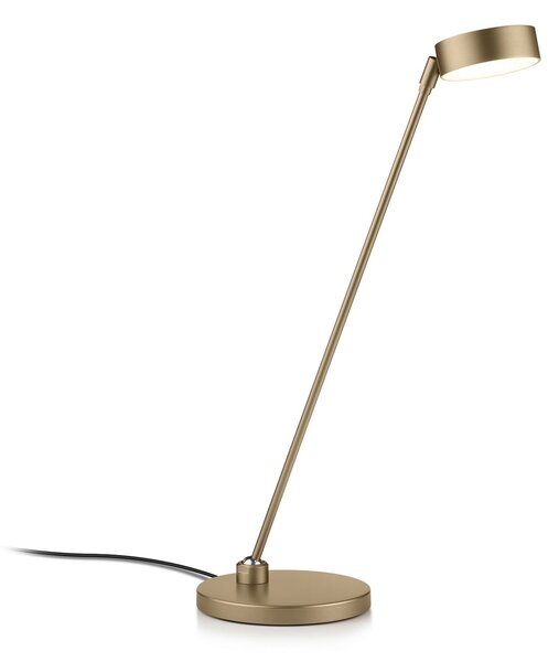 Knapstein Yori LED stolna lampa, brončana završna obrada, visina 50 cm, upravljanje, prigušiva, Bronca / stari mesing, Dnevni boravak/blagovaonica, Aluminij