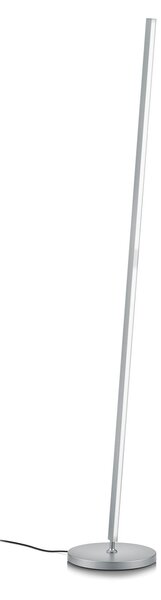 Knapstein Podna lampa Fabia LED s upravljanjem pokretom, nikl-boje, visina 160 cm, metal, prigušiva, Metalik, Dnevni boravak/blagovaonica, Aluminij