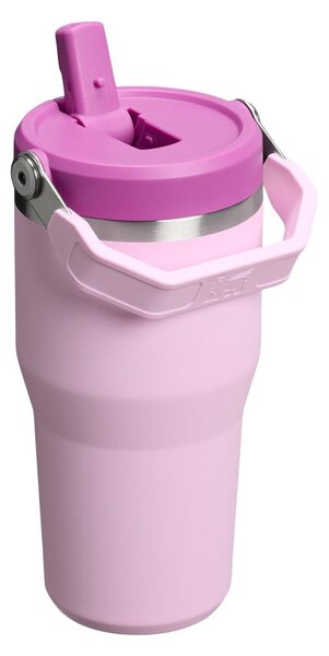 Ružičasta termosica od nehrđajućeg čelika 600 ml IceFlow™ Flip Straw 2.0 Cherry Blossom – Stanley