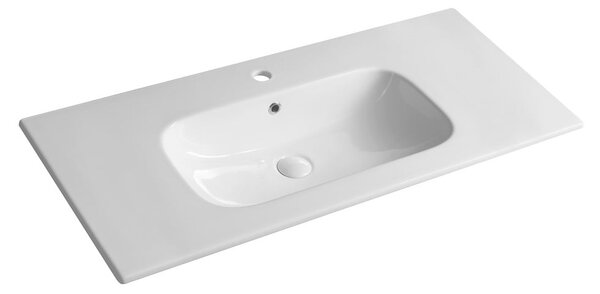 Bijeli keramički umivaonik 101x46,5 cm Piedra – Sapho