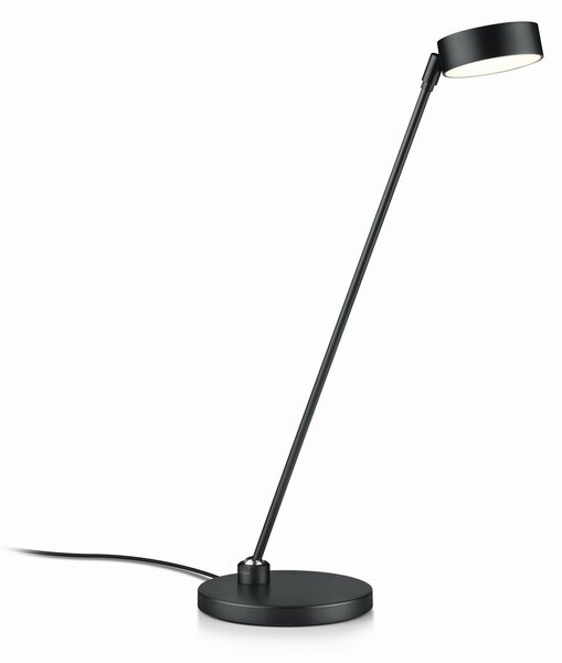 Knapstein Yori LED stolna lampa, mat crna, visina 50 cm, upravljanje gestama, prigušiva, Crno, Dnevni boravak/blagovaonica, Aluminij