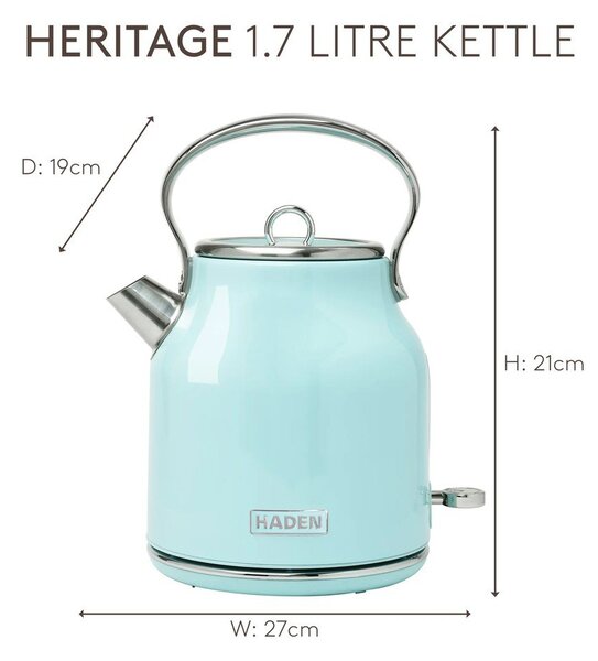 Plavo električno kuhalo za vodu Haden Heritage